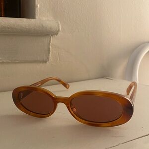 Le Specs Outta Love Oval Sunglasses